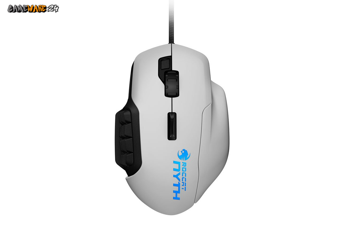 Die Roccat Nyth Gaming Maus ist in weiß und schwarz erhältlich.