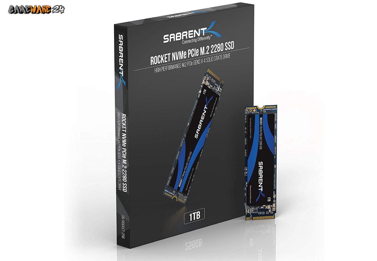 Sabrent 1 TB Rocket M.2 SSD in einer schicken Metallbox