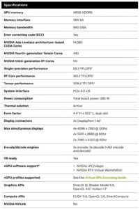 RTX 5880 mit AD102-GPU und 48 GiB VRAM