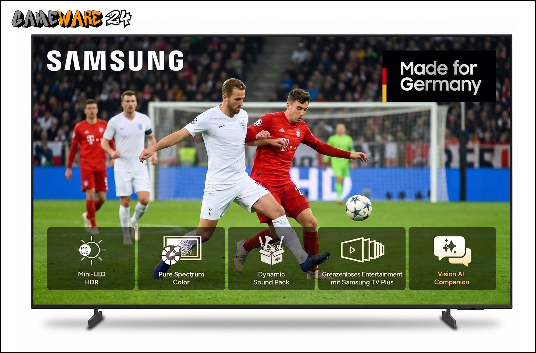 Der Samsung M80H verfügt über ein Mini-LED-Display, eine 65-Zoll-Bilddiagonale und schnelle 144 Hz.